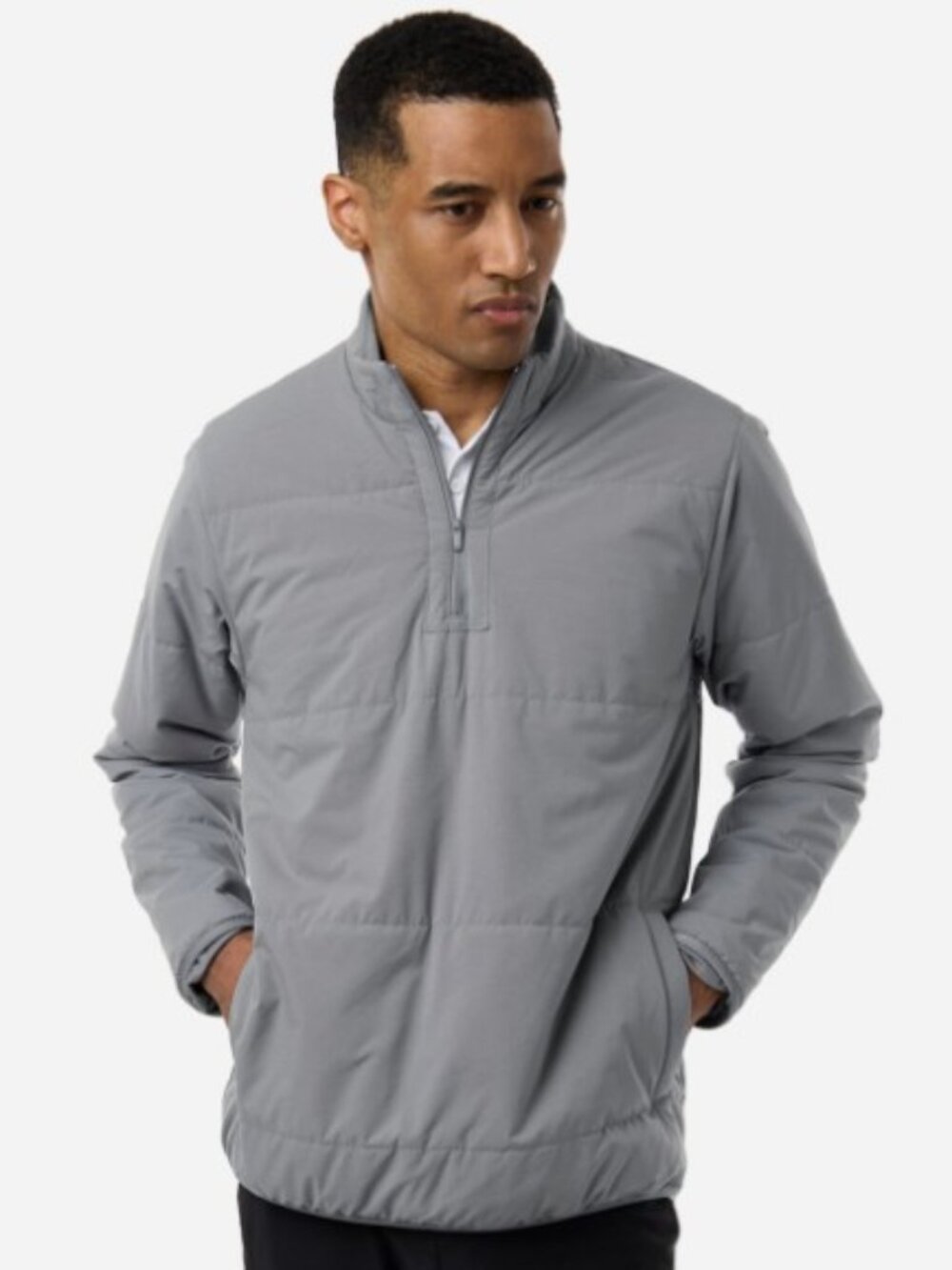 Adidas Ultimate Arctic 1/4 Zip Grey Three Jacket Men's Medium - KA7947 NWT